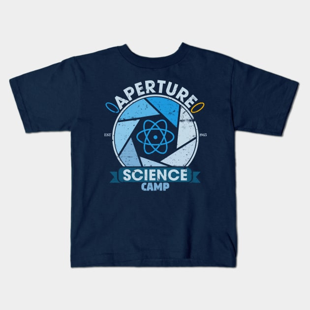 Aperture Camp Kids T-Shirt by Piercek25